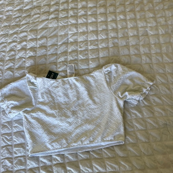 Roxy white embossed swim top - Picture 8 of 9